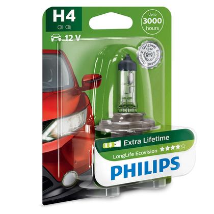 Philips 12V H4 60/55W P43T LongLife EcoVision