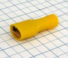 dutinka 6,3mm celoizolovaná žltá
