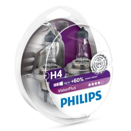 Philips 12V H4 Vision Plus +60% Box