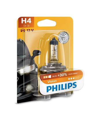 Philips 12V H4 60/55W P43T +30% Premium- Blister