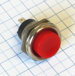 vypínač tlačítkový-okrúhly-červený