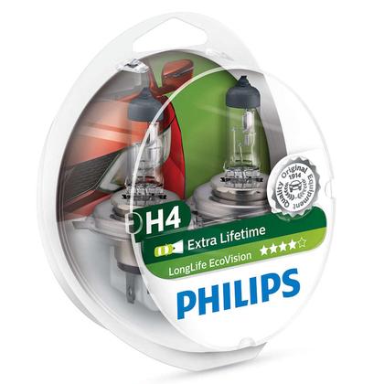 Philips 12V H4 60/55W P43T LongLife EcoVision  Box