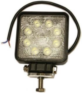 Pracovný svetlomet LED-8-30V štvorcový širokouhlý