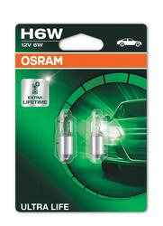 Osram H6W 12V 6W Bax9s Ultra life 02B