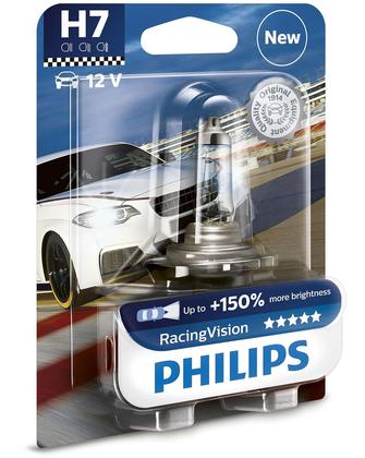 Philips 12V H7 55W PX26d RacingVision-blister 1ks +150%