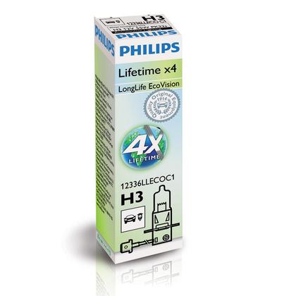 Philips 12V H3 55W PK22s LongLife