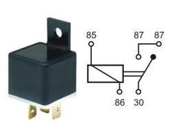 relé 12V 30A spínacie 4-kolíkové s úchytom R12S1