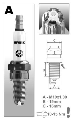 BRISK zapaľovacia sviečka AOR10LGS Premium(1513)