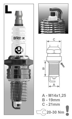 BRISK zapaľovacia sviečka L14YC(1361) Super 