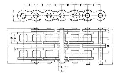 reťaz 08B-2 1/2x5/16 II  