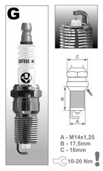 BRISK zapaľovacia sviečka GR15YS-9 Silver(1577)