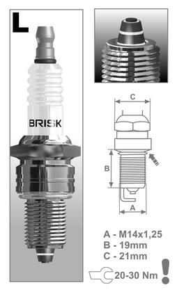 BRISK zapaľovacia sviečka LR15ZC Premium(1129)