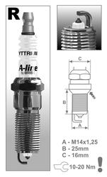 BRISK zapaľovacia sviečka A-line 25 RR15YPY-1(1455)