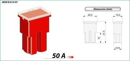 poistka jap.samica-50A /červená/ 0470050