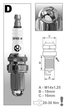 BRISK zapaľovacia sviečka DX14TC 