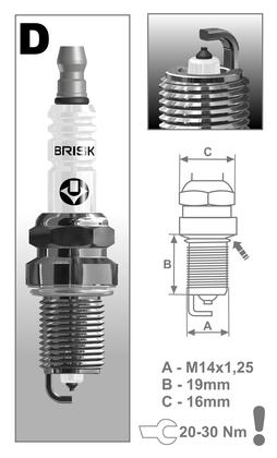 BRISK zapaľovacia sviečka DR15YP-1 Platin (1401)