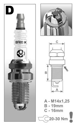 BRISK zapaľovacia sviečka DR15TC-1 Extra(1328)