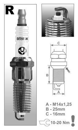 BRISK zapaľovacia sviečka RR15YC-1(1437) Super