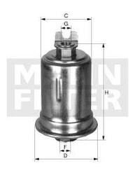 filter paliva mann WK 614/2 = BE 9922