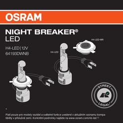 Osram NIGHT BREAKER LED 12V H4 LED 64193DWNB legálne SMART