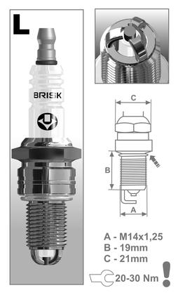 BRISK zapaľovacia sviečka LX15LTC-1 Extra(1350)