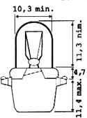 Autolamp žiarovka 12V 5W B12,9d