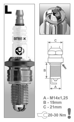 BRISK zapaľovacia sviečka LR15TC-1 Extra(1331)