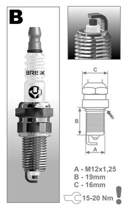 BRISK zapaľovacia sviečka BR15YC(1527) Super