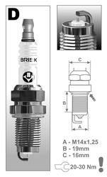 BRISK zapaľovacia sviečka DOR15YS Silver(1302)