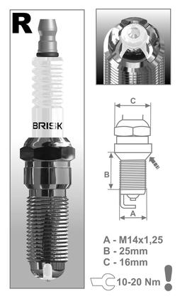 BRISK zapaľovacia sviečka ROR15LGS Premium(3144)