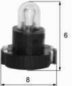 Autolamp žiarovka 14V 0,91W T3 plast.pätica čierna
