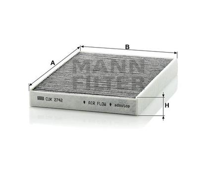 filter peľový mann CUK 2742 s aktívnym uhlím