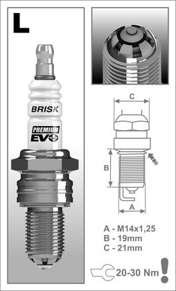 BRISK zapaľovacia sviečka Premium EVO LR15SXC(1902)
