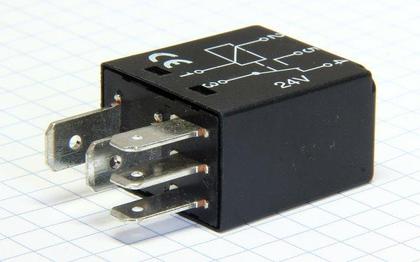 relé 12V - MICRO 25/15A - čierne -5 kontakt