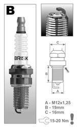 BRISK zapaľovacia sviečka BR10S Silver Racing(1520)