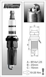 BRISK zapaľovacia sviečka Iridium Premium+ P23 RR15BYIR-3(1926)