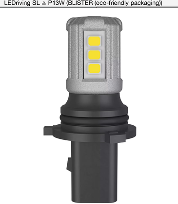 Osram LEDriving SL P13W 12V 1,6W PG18.5D-1 6000K Cool White
