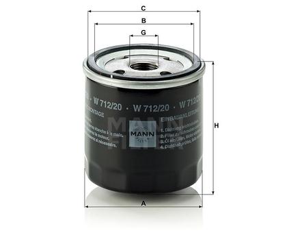 filter olejový mann W 712/20