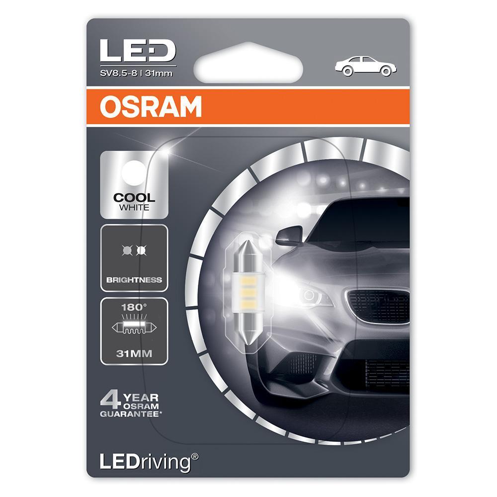 Osram LED Standard C3W 12V 1W SV8,5-8 6000K 31mm Cool White | BBN E-Shop