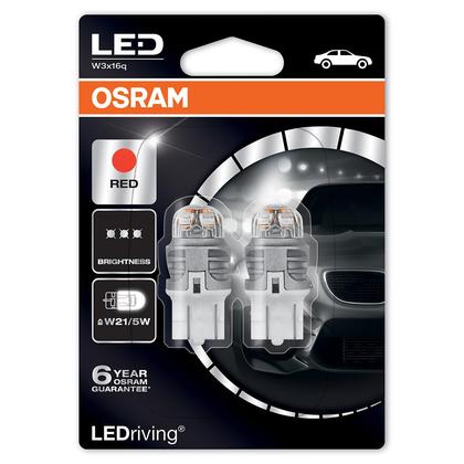 Osram LEDriving Premium W21/5W 12V 3W W3X16Q Red  blister