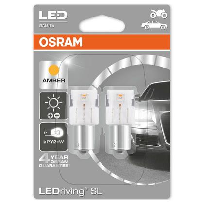 Osram LED Standard PY21W 12V 1,3W BAU15S Amber blister