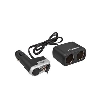 Autozapaľovač - Rozdvojka zapalovača s USB DC 12-24V