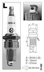 BRISK zapaľovacia sviečka LR17YC-1(1365) Super