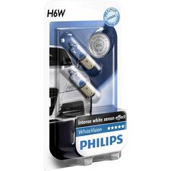 Philips 12V H6W 6W BAX9s WhiteVision - 2ks