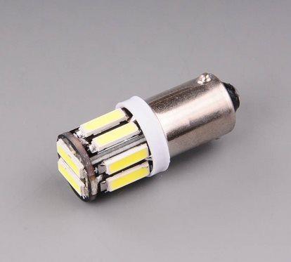 LED 12V (T4W) Ba9s číra 10xLED 7020