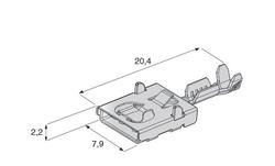 Dutinka s jazýčkom plochá 6,3mm neizolovaná F630E