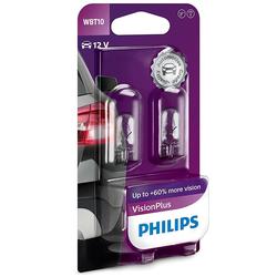 Philips 12V 6W W2,1x9,5d W5W VisionPlus - 2ks