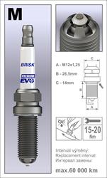 BRISK zapaľovacia sviečka Premium EVO MR14BFXC (1970)