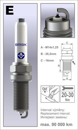 BRISK zapaľovacia sviečka EEX14YP Platin (1958)