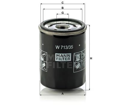 filter olejový mann W 713/35
